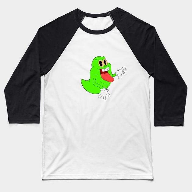 Slimy Buster (transparent) Baseball T-Shirt by Kevcraven